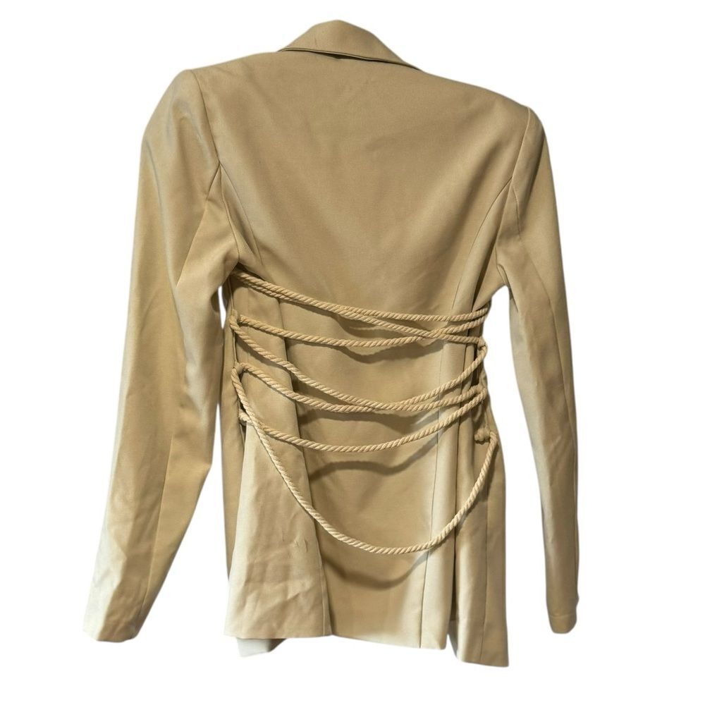 Revolve Blithe L.A. Butter Tan Rope Lace Up Back Blazer - Picture 3 of 6